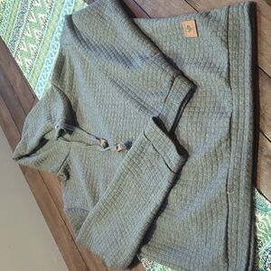 Unisex waffle knit hoodie